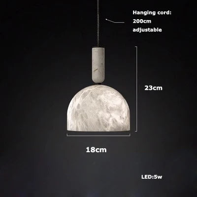 Alabaster Pendant Lights LED Designer Hanging Lamps For Living Room