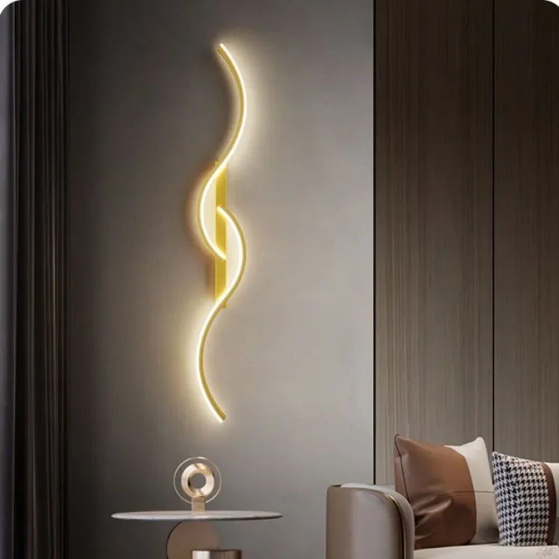 Modern LED Wall Lamp for Living Room Bedroom Stairs, Minimalist Art Interior Wall Light Fixtures