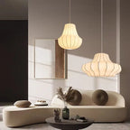 Viscontea Silk Pendant Light: Designer Italian Lamp for Living Room, Bedroom, Kitchen & Dining
