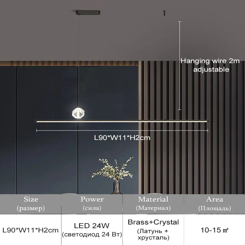 Copper LED Pendant Lights with Remote Control for Dining Room, Kitchen, and Bar
