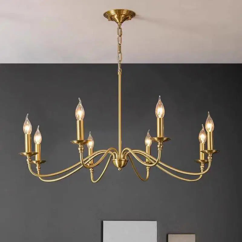 Modern Golden Candle Chandelier for Home Decoration Lighting