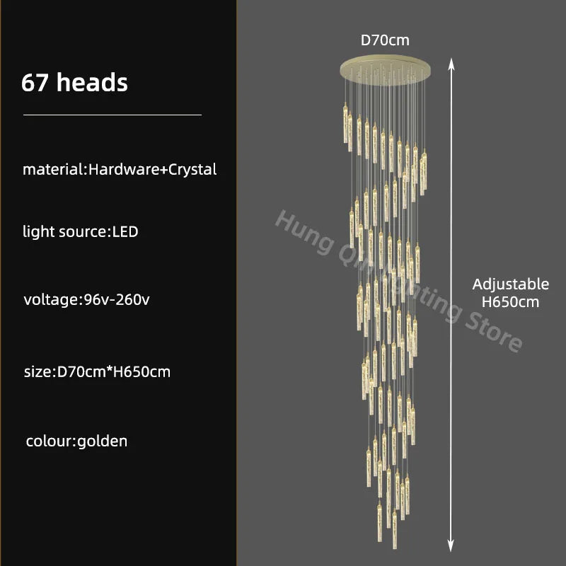 Crystal Chandelier: Modern Luxury Pendant Lighting for Home Decor