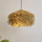 Wabi Sabi Ceiling Grass Pendant Light Chandelier for Living Room Decor
