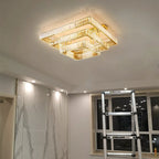 Crystal Ceiling Chandelier Dimmable LED Lights for Luxury Foyers and Bedrooms