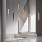 Marble Terrazzo Chandelier Lamp: Modern Cylindrical Spot Light for Restaurant, Bedroom