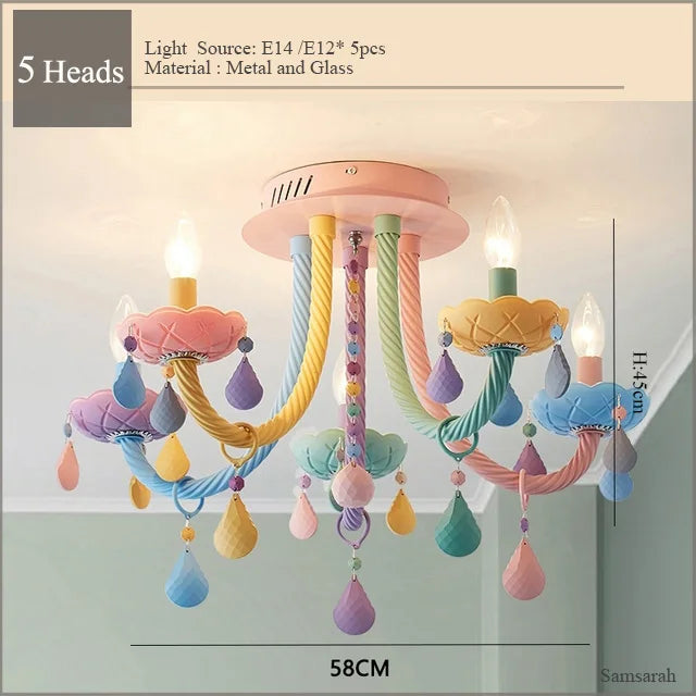 Macaron LED Ceiling Light for Children's Bedroom Decoration
