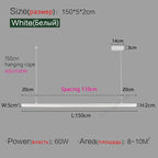 LED Chandelier for Modern Nordic Minimalist Style Dining Room and Kitchen