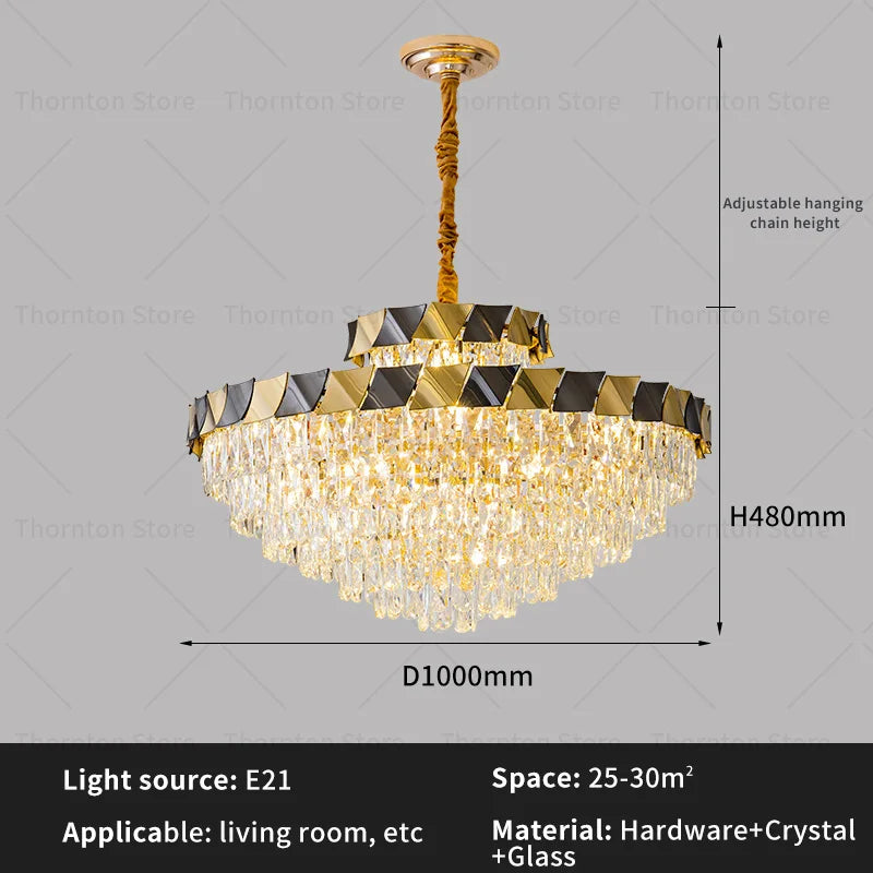 Crystal Chandelier: High-End Luxury Lighting for Living Room, Restaurant & More