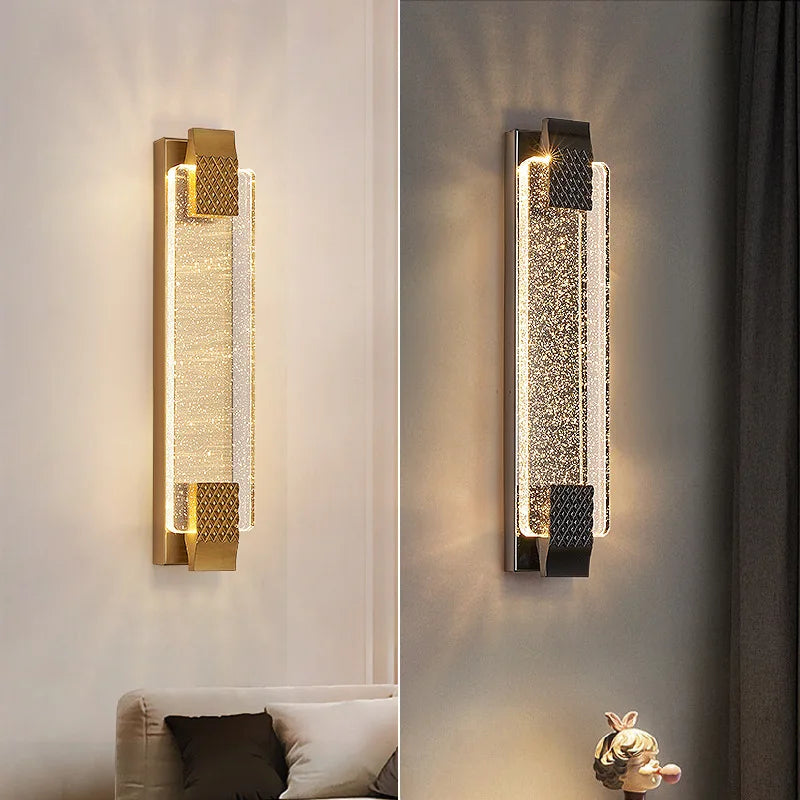 Modern Gold Black LED Wall Lamp for Bedroom Living Room Decoration