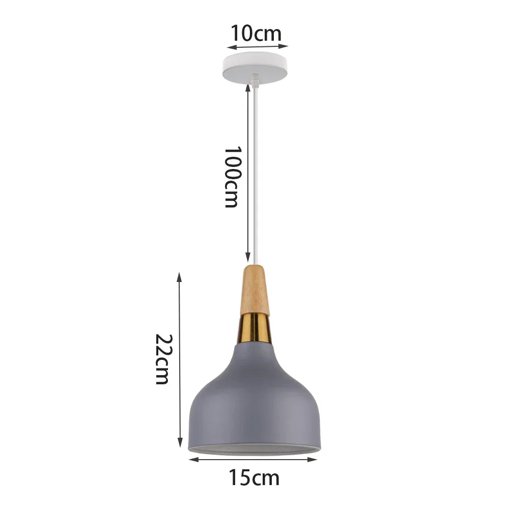 LED E27 Pendant Light: Modern Nordic Industrial Hanging Lamp for Home Decor