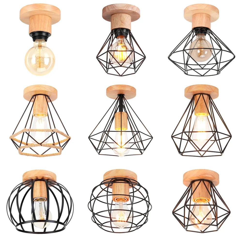 Minimalist E27 Ceiling Lights for Kitchen Living Room Bar Restaurant