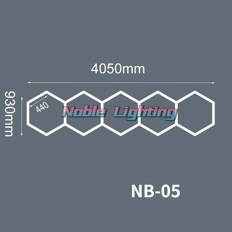 Honeycomb Hexagon LED Ceiling Light for Hair Salon & Auto Detailing