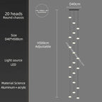 Modern Nordic LED Ceiling Chandelier for Home Living Room Staircase Lighting