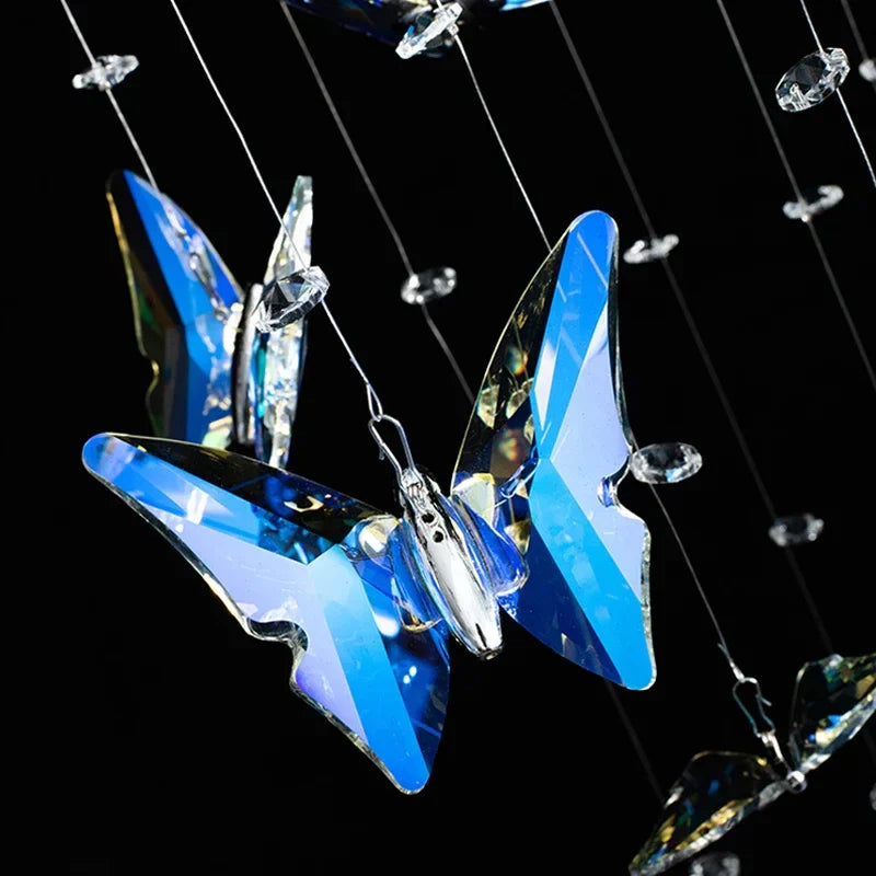 Crystal Staircase Chandelier: Luxury LED Hanging Lamps for Modern Living Room