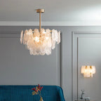 Modern Frosted Glass Ceiling Chandelier Pendant Lamp for Living Room Home Decor