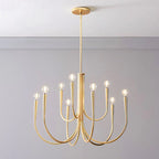 Nordic Gold Chandelier for Living Room Bedroom Attic Home Decor Luminaires