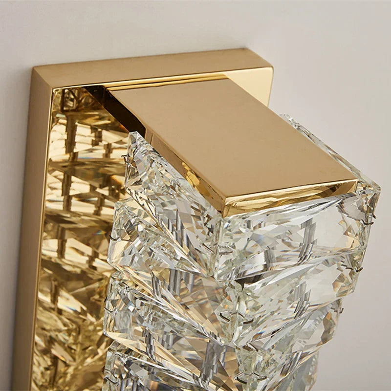 Contemporary Crystal Wall Sconce for Bedside, Bathroom, Corridor, Aisle, TV Background Lighting