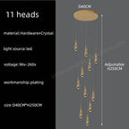 Crystal Pendant Chandelier for High Ceilings