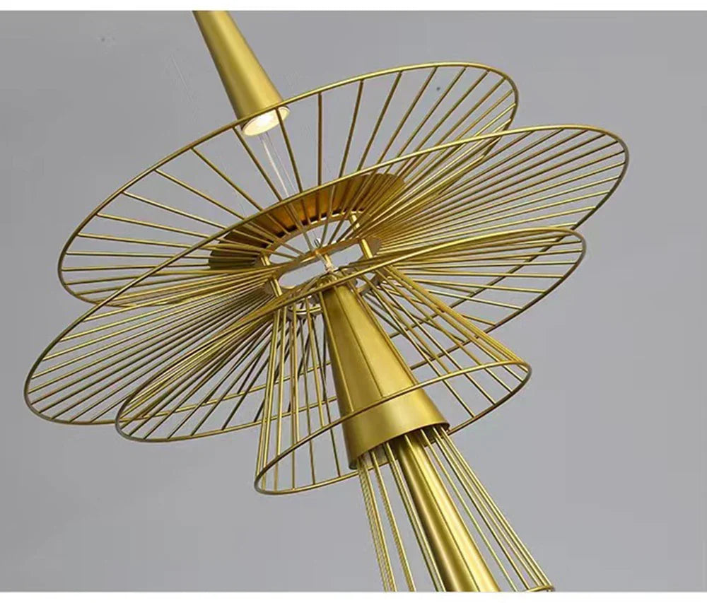 Metal Cord Pendant Chandelier for Loft Luxury Home Decor Lighting