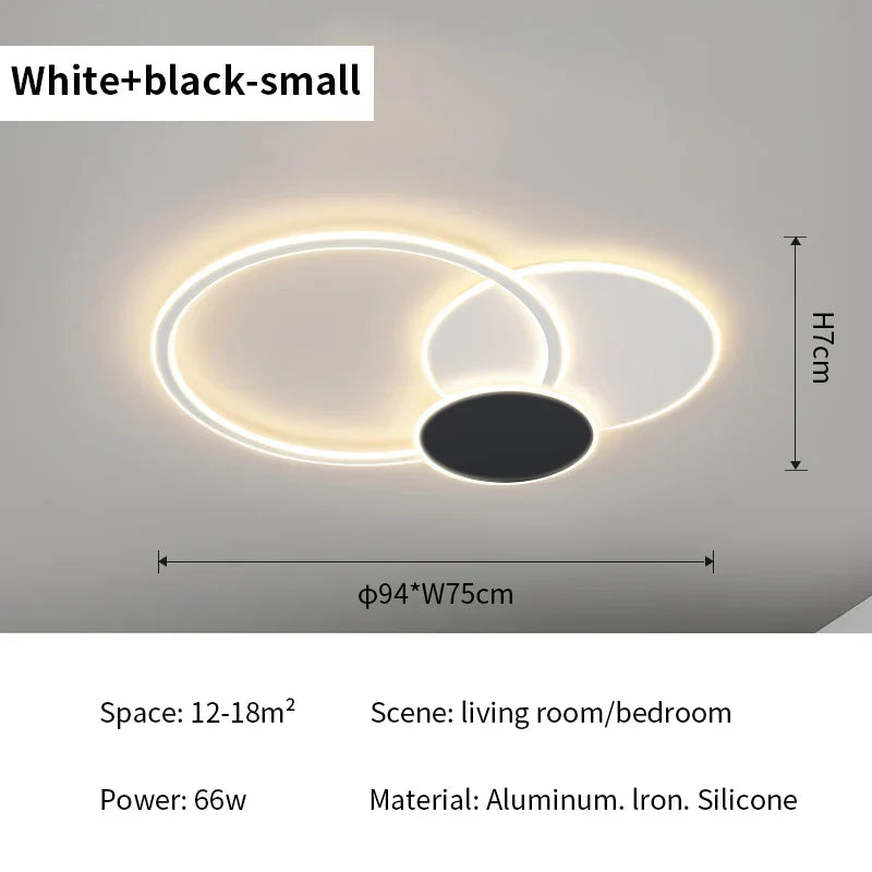 LED White Ceiling Chandelier with Remote Control