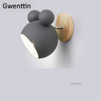Cartoon Mouse Wall Lamp | Nordic LED Sconce for Kids' Room & Bedroom