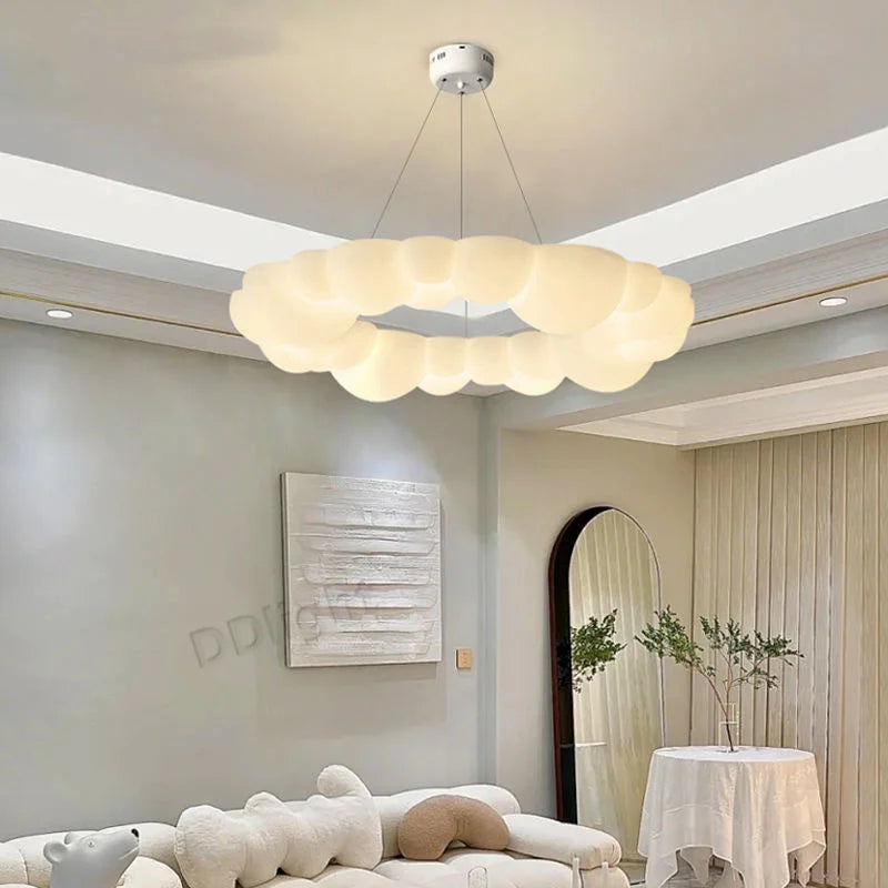 Nordic Cloud LED Pendant Chandelier for Modern Living, Dining, Bedroom
