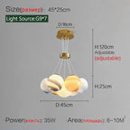 Nordic Moon Chandelier Bubble Ball Living Room Dining Bedroom Lamp