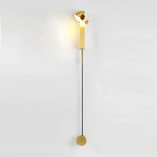 Black Rotating LED Wall Lamp for Bedroom, Stair, Aisle - Modern Indoor Lighting Fixtures