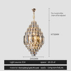Crystal Pendant Lamp: Nordic Modern Luxury for Villa, Hotel, and Living Room