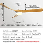 70" Wooden Ceiling Fan with Reversible Motor for Year-Round Comfort