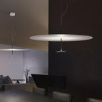 Gold Black Pendant Light for Living Room, Elegant Minimalist Ring Suspension Lamp