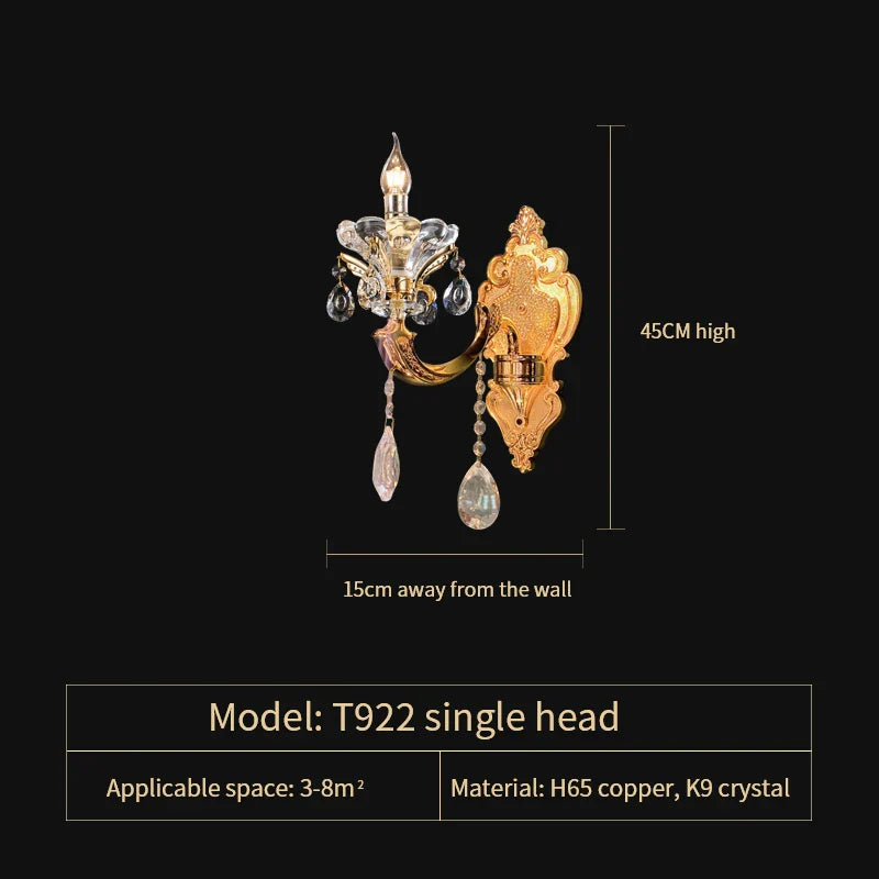 European Crystal Chandelier | Luxe Villa Hall Lighting | Zinc Alloy Middle Floor Lamp