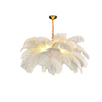 Ostrich Feather LED Pendant Lamp - Nordic Bedroom Living Room Decor