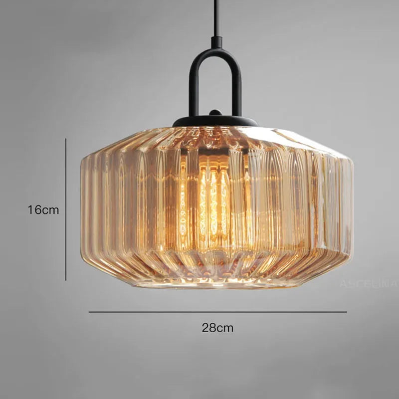 Retro LED Glass Chandelier for Dining Table, Bedroom & Restaurant