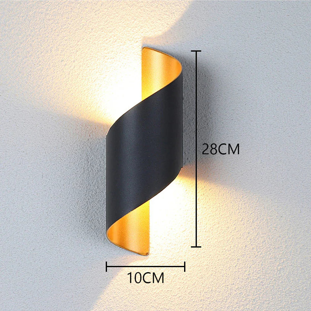 Modern Nordic Aluminum LED Wall Lamp for Living Room Bedroom Bedside Sconce