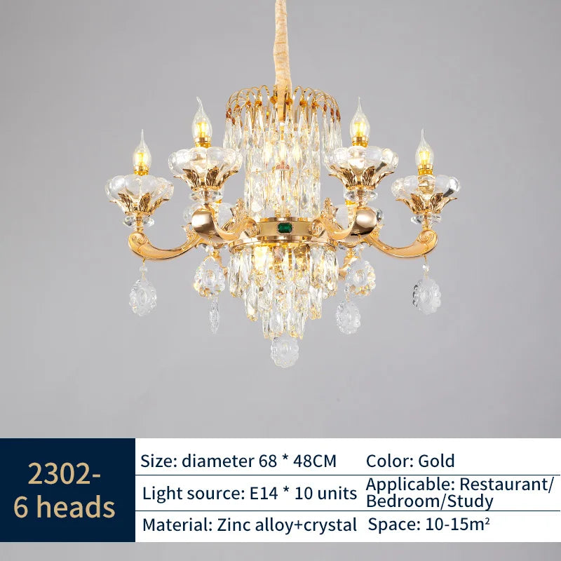 Crystal Chandelier: Elegant Lighting for Living Room, Dining Room, Bedroom, and Hotel