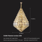 Crystal Pendant Chandelier for Home, Hotel, Restaurant - Luxury Duplex Hall Light
