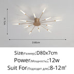 Modern Led Chandelier Fixture for Living Room Bedroom, Creative Ceiling Lamp