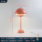 Iron Mushroom Shape Macaron Table Lamp - Modern Minimalist LED Home Decoration