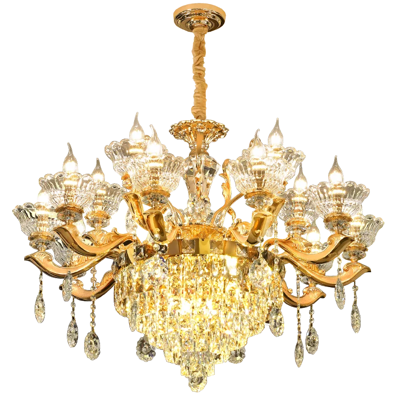 Crystal Luxe Pendant Lamp: Elegant European Style for Living Room and Restaurant