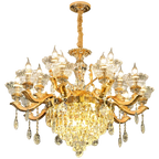 Crystal Luxe Pendant Lamp: Elegant European Style for Living Room and Restaurant