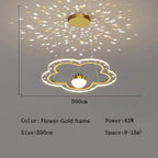 Cloud Flower LED Chandelier: Kid's Bedroom Starry Sky Decorative Lighting Fixture