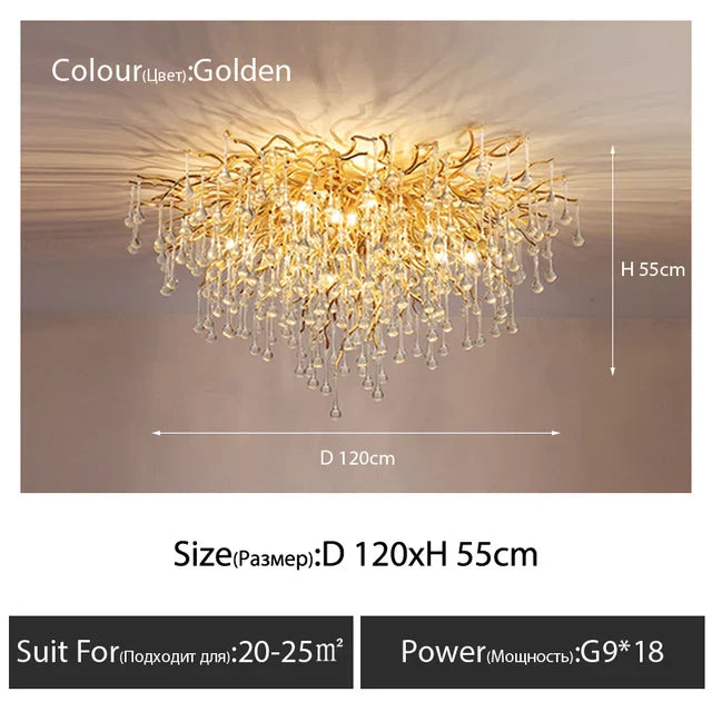 Crystal Ceiling Chandelier - Luxury Lighting for Modern Spaces