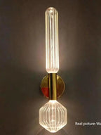 Nordic Style Art Glass Living Room Wall Lamp by Afralia™
