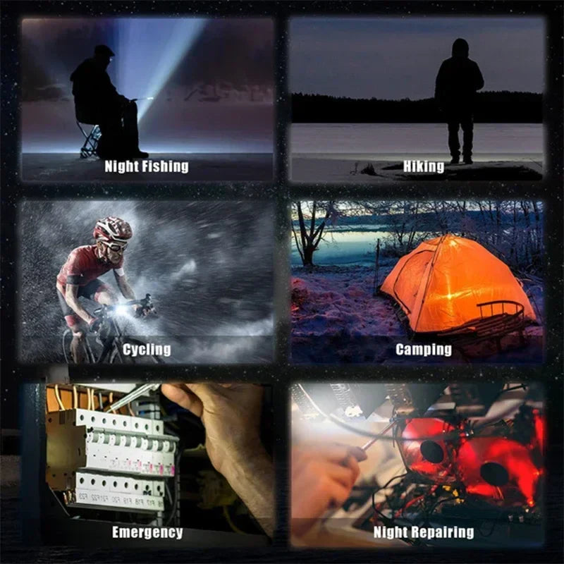 Mini LED Keychain Light: USB Rechargeable Portable Multifunctional Camping Flashlight