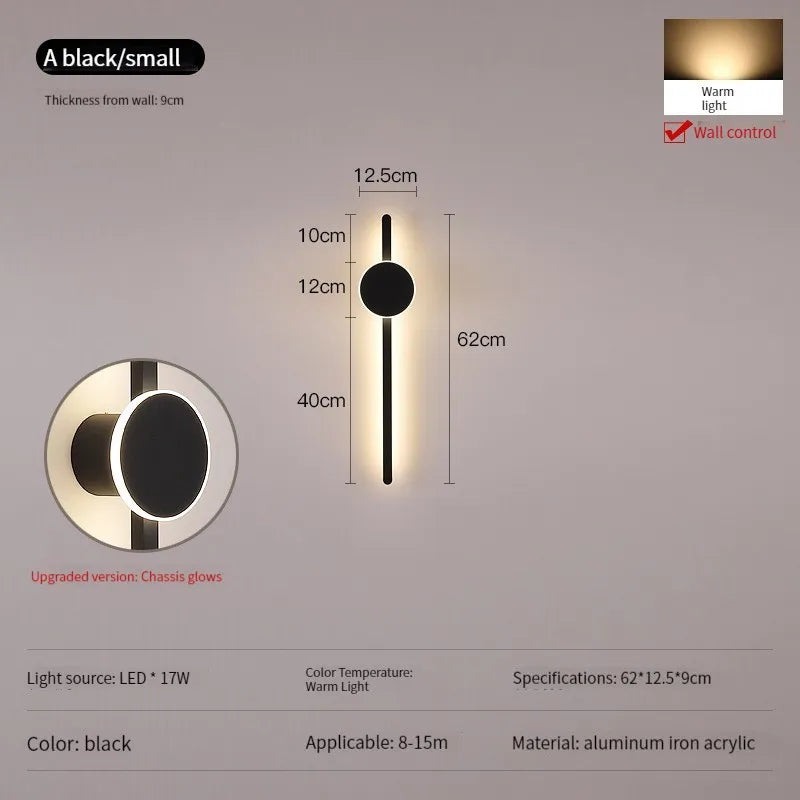 Modern LED Wall Lights for Room Interior Decor Sconces Stair Lighting Bedroom Living Room