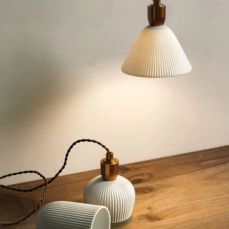 Ceramic Pendant Light: Vintage Nordic Hanging Lamp for Dining Room Kitchen Ceiling Chandelier