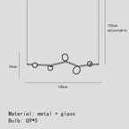 Glass Branch Chandelier: LED Home Decor Lighting for Living Room & Dining Table