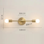 Nordic Gold Copper Wall Sconce for Modern Home Decor - Industrial Luminaire