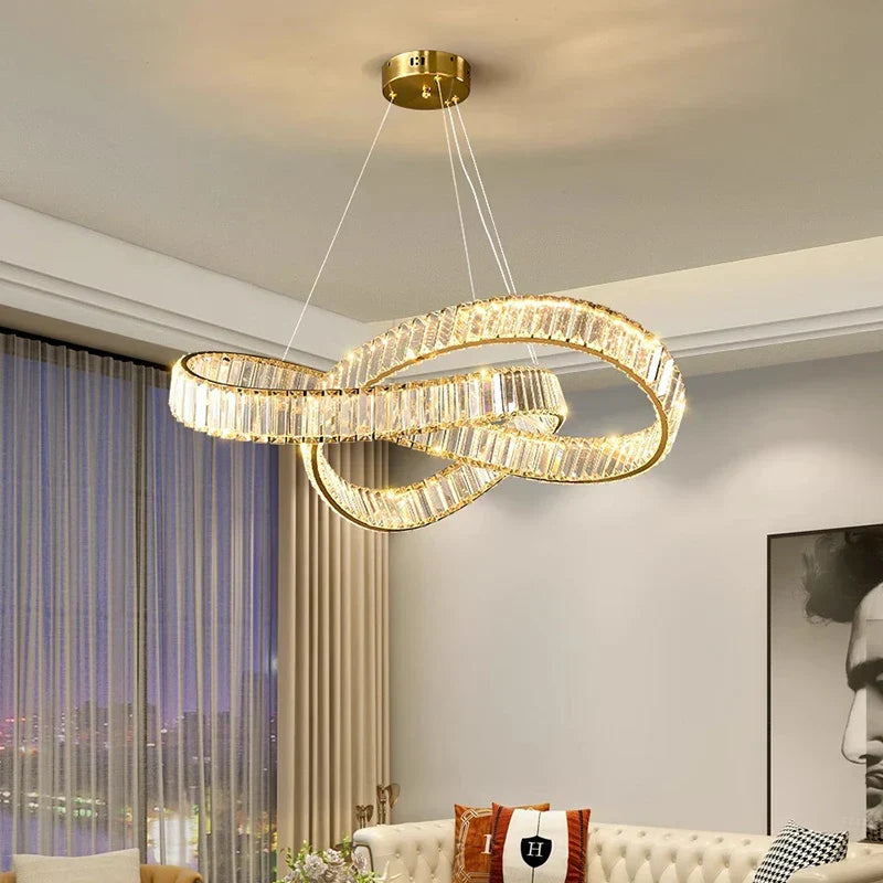 Crystal Chandelier Pendant Lamp for Modern Living Room & Dining Room Lighting